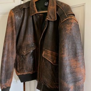 Vintage all Leather Gap men’s bomber jacket